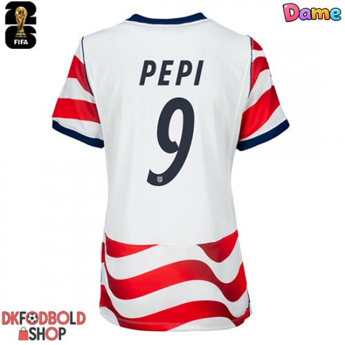 Forente stater Ricardo Pepi #9 Hjemmebanetrøje Dame VM 2026 Kort ærmer